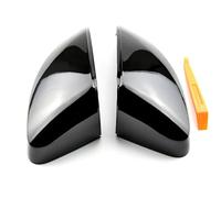 2 Pieces For Audi A3 S3 8V RS3 Side Wing Mirror Covers Caps Carbon Gloss Black Mirror Caps 2013 2014 2015 2016 2017-2019(No Side Assist 1)