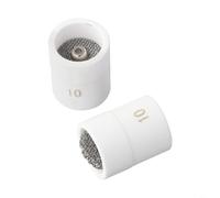 2 Pieces For TIG Welding Ceramic Cups 10# 12# Nozzles For WP-17 WP-18 WP-26 WP-9 WP-20 Torches High Temperature Resistant White Soldering Accessories(2pcs 10#)
