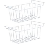 2 Pieces Freezer Organizer Refrigerator Compartment Divider Pantry Organizer Wire Basket for Freezer