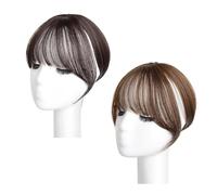 2 Pieces French Bangs, Air Bangs, Clip-In Fringe Wig, Simulated Wig Piece
