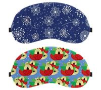 2 Pieces Fresh Lychee Fruits Pattern Sleep Eye Mask for Side Sleeper, Sleeping Mask, Light Blocking Eye Mask, Soft Eye Shade Cover for Travel, Nap, Plane