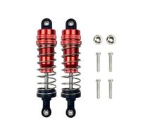 2 Pieces Front Rear Shock Absorber Metal Aluminum Compatible with 1 14 144001 1316 RC Crawler Car Short Course Upgrade Parts Compatible With Various RC Models(Red)