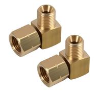 2 Pieces Gas Connection Angle 1/4 Inch Left, 90 Degree Brass Corner Connector DN8, Female Thread x Male Thread, Gas Hose Adapter, Quick Coupling, Gas Connection Adapter, for Camping, Gas Cooker, LPG