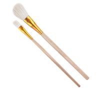 2 Pieces Gilding Brush, Goat Hair Brush, Goat Hair Blending Mop Brushes, Leaf Sweeper, Gold Leaf Brush for Gold Leaf Sheets