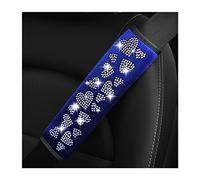 2 Pieces Glitter Car Seat Belt Covers, Soft Crystal Neck and Shoulder Protective Pad, Rhinestone Cushion for Women and Girls