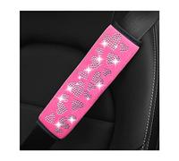 2 Pieces Glitter Car Seat Belt Covers, Soft Crystal Neck and Shoulder Protective Pad, Rhinestone Cushion for Women and Girls