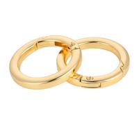 2 Pieces Gold Spring O Rings, Multi-Purpose Zinc Alloy Rounds Spring Snap Clip, Round Carabiner Snap Ring for Handbags, Backpacks, Round Springs Ring Key for Keychains, DIY Craft Making