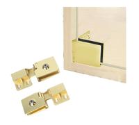 2 Pieces Golden Glass Door Hinge, Cabinet Door Wine Cooler Glass Display Hinge for Clip 3-5MM Golden