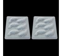 2 Pieces Goldfish Fondant Molds, 3D Fish-shaped Plastic Resin Mold, Carp Fish Shape Rice Cake Gumpaste Mould, Handmade Sugarcraft Kitchen Baking Tool, for Cakes Decoration Candy Chocolate