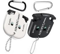 2 Pieces Golf Strike Counters, Manual Counter with 2 Key Chain Score Indicator Golf Scores Counter Golf Accessories Mechanical Counter for Golf and Ball Games