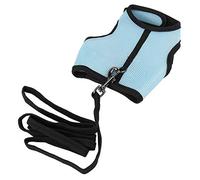 2 Pieces Guinea Pig Harness and Leash Ferret Rats Hamster Soft Mesh Harness Leash Vest Set with Bell for Small Pet Chinchilla(M-浅蓝色)