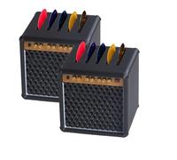 2 Pieces Guitar Pick Holder, Guitar Pick Case, 3D Printed Speaker Shape Guitars Picks Holder, Large-Capacity Guitars Picks Display Storage Case Plectrum Holders for Music Enthusiasts