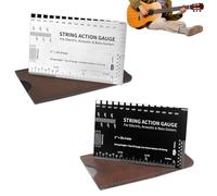 2 Pieces Guitar Ruler, String Action Ruler Gauge Tool - Guitar String Height Gauge - Stainless Steel Bass And Acoustic Guitars Setup Measuring Tool Kit | For Electric, Acoustic & Bass Guitars