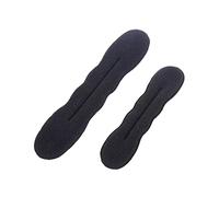 2 Pieces Hair Bun Maker, Hair Women Hair Styler Magic Foam Sponge Donut Maker Ponytail Bun Tie Hair Clip Black(1Large+1Small)