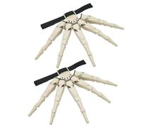 2 Pieces Halloween Articulated Finger Extensions 34x30x2cm ABS Articulated Finger Extensions Articulateds Fingers Bone Claw Hand Gloves Fits All Fingers Sizes Flexible Joint