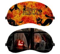 2 Pieces Halloween Costume Scary Ghost with Pumpkin Lantern Eye Mask for Side Sleeper, Sleeping Mask, Sleep Eye Mask, Soft Eye Shade Cover for Travel, Nap, Plane, Light Blocking
