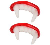 2 Pieces Halloween Vampire Teeth Fake Fangs Vampire Costume Accessories for Masquerade Theme Party Cosplay