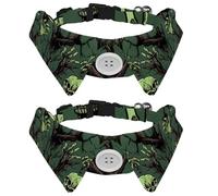 2 Pieces Halloween Zombie Hand Dog Collars with Bow Tie and Bells, Adjustable Cat Bow Ties Collar for Small Medium Boys and Girls Pets Puppies Kittens