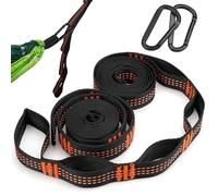 2 Pieces Hammock Straps, Outdoor Camping Hammocks Suspension Straps Tree Accessories, Yoga Swing Hanging Belt Heavy Duty Extension Loop Suspension System for Tree Swing, Camping Sling Hammock