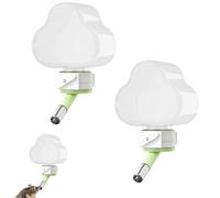 2 Pieces Hamster Water Dispenser, Clear Cloud Shape Hamster Water Feeder, Not Drip Bunny Automatic Drinking Dispenser, Multipurpose Leakproof Drinking Feeder for Small Animals,