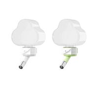 2 Pieces Hamster Water Dispenser, Clear Cloud Shape Hamster Water Feeder, Not Drip Bunny Automatic Drinking Dispenser, Multipurpose Leakproof Drinking Feeder for Small Animals,