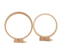 2 Pieces Hand Embroidery Hoops, Wooden Oval Hoops, Durable clamp, Compact Size, Hand Embroidery Hoops, for Cross Stitch, Embroidery and Sewing Crafts