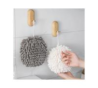 2 Pieces Hand Towels for Bathroom Kitchen Soft Absorbent Hand Towels Plush Bathroom Towels Hanging Face Towels Quick Dry Towel Multipurpose Fuzzy Ball
