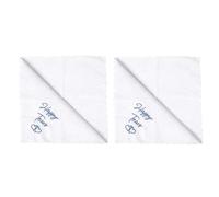 2 Pieces Happy Tears Handkerchiefs, Ladies Handkerchiefs Women, Hankies Women Elegant Embroidery Lace Square for The Bride Tissues Gift for Bride Parent Exquisite Design