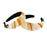 2 Pieces Happy Thanksgiving Pumpkins Sunflower Padded Headbands, Fashion Thick Wide Hair Band Hoops, Velvet Hair Hoops, Headbands for Women Girls, Hair Accessories
