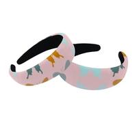 2 Pieces Headbands Women Hair Head Bands, Animal Butterfly Silhouettes Non Slip Thick Padded Hairband Hair Band Hoops, Vintage Thick Hair Wrap