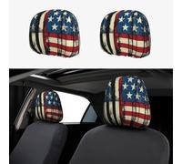 2 Pieces Headrest Covers for Cars Comic Style Elastic Headrest Protectors SUV Flag Funny Headrest Protector Seat Headrest Protector Universal Accessories for the