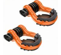 2 Pieces Heavy-Duty Bow Shackle High Strength, Anchor Shackle, for Vehicle Recovery, Orange