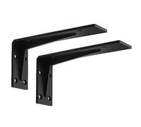 2 Pieces Heavy-Duty L-Shaped Shelf Brackets - 5mm Thick Triangular Bracket for Wall Racks, TV Cabinets, and Desks(12inch)