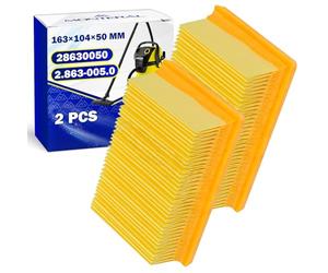 2 Pieces Hepa Filter for Vacuum Cleaner with a Size of 163x104x50 mm with Original Code 2.863-005.0 28630050 for Karcher - MONTERAL