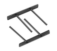 2 Pieces Hidden Shelf Brackets Double T,Floating Brackets Invisible,Shelving Brackets Conceal Black,Support Wall Hanging Iron,Scaffold Boards for Kitchen,Living Room,Diameter 12mm (20CM)