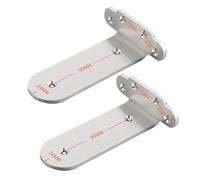 2 Pieces Hidden Shelf Brackets,Floating T-Bracket Invisible,Support Wall Hanging Stainless steels,Scaffold Boards for Kitchen,Living Room,Outdoor Countertop(Brushed Silver,25cm)