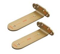 2 Pieces Hidden Shelf Brackets,Floating T-Bracket Invisible,Support Wall Hanging Stainless steels,Scaffold Boards for Kitchen,Living Room,Outdoor Countertop(Brushed Gold,10cm)