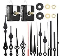 2 Pieces High Torque Long Shaft Clock Movement Mechanism with 5 Different Pairs of Hands Clock Repair Parts Replacement (28 mm/ 1.1 Inches)