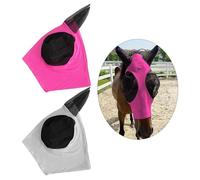 2 Pieces Horse Mask, Flying Mask, Horse Mask, Anti-Mosquito And Insect Mask, Anti-Fly Mask, Protective Horse Head Mask, Riding Supplies