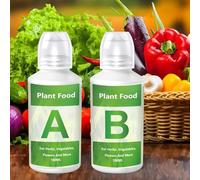 2 Pieces Hydroponic Nutrients A And B, Hydroponic Plant Food Liquid, Vegetable Growing Nutrients, Plant Fertilizer For Growing System, For Fruits Flowers