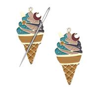 2 Pieces Ice Cream Needle Minders Magnetic Needles Nanny Needle Pins Holders Cross Stitch Embroidery Accessories