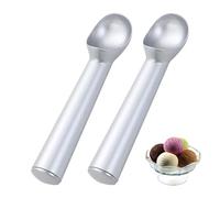 2 Pieces Ice Cream Scoop,Non-Stick Icecream Scoop with Release,Alloy Cookie Scoops for Melon Baller Anti-Freeze Metal Scooper-18cm/7.1in