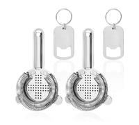 2 Pieces Ice Filters, 2 Pieces Bottle Opener, Cross Hole Water Filter, Stainless Steel Ice Separator, Handle Wine Filter, Tea and Coffee Filter, Drinking Accessories