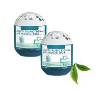 2 Pieces Indoor Air Purification Dust Removal Magic Box, Multifunctional Automatic Dust Collection Air Magic Box Cleaner, Long-Lasting Airs Fresheners For Home Bedroom Living Room Kitchen Pet Areas