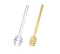 2 Pieces Jam Spoon, Transparent Jam Spoon, Wooden Spoon, Coffee Stirring Stick, Long-Handled Jam Spoon, Spiral Coffee Stick, Jam Stick, Jam Stirring Spoon