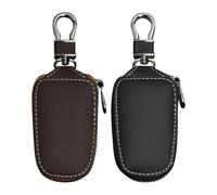 2 Pieces Key Bag with Buckle, Pu Leather Key Bag, Men's Key Bag, Simple Key Bag (Black, Brown).