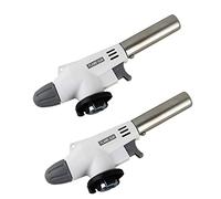 2 Pieces Kitchen Blow Torch Cooking Blow Torch Gas Torch Flame Adjustable Gas Butane Culinary for Home and Outdoor, Baking, Cooking, Camping and BBQ