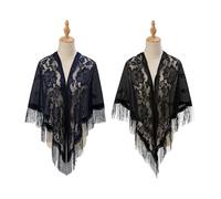 2 Pieces Lace Shawl, Triangular Shawl, Decorative Shawl For Women, Dress Shawl, Ele Shawl