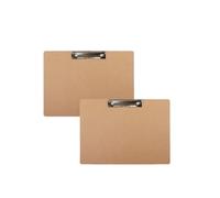 2 Pieces Landscape Clipboard with Clip,Large Wooden Drawing Clipboard,Watercolor Boards,Work clipboard for Painting,Sketching,Engineering Drawings,Dooding,Note Taking Office Supplie (Brown, 8.5x11)