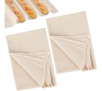 2 Pieces Large Proofing Cloth for Bread Baking, Linen Cloth Reusable Bread Proofing Cloth, Thick Baking Bread Cloth for Rolling Dough, Baguettes, Homemade Bread (75 x 45 cm)